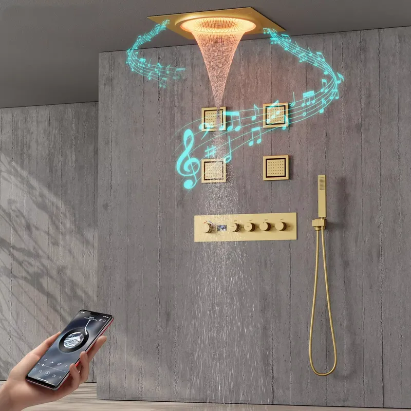 Home Bathroom Set - Set Doccia LED Intelligente con Musica,