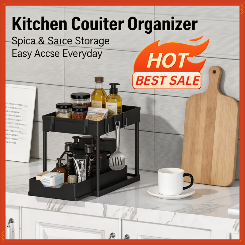 Home Goods Bathroom Cabinets - Organizzatore a 2 livelli per sottolavello,