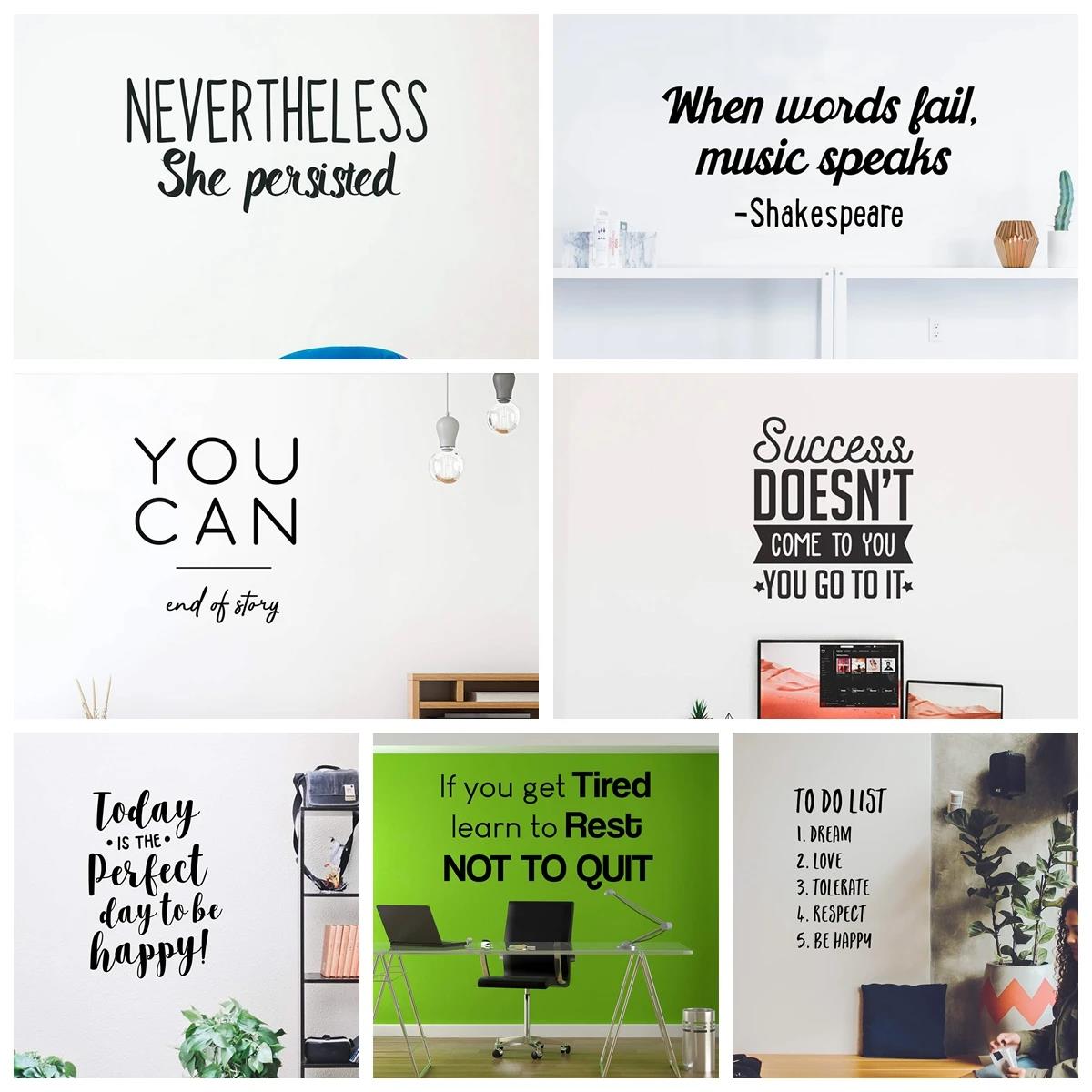 Home Bathroom Glass - 1pc Quotes Wall Sticker vinile autoadesivo