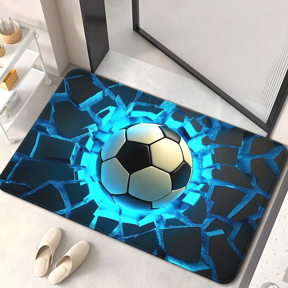 Home Bathroom Break - Tappeto in flanella con motivo pallone