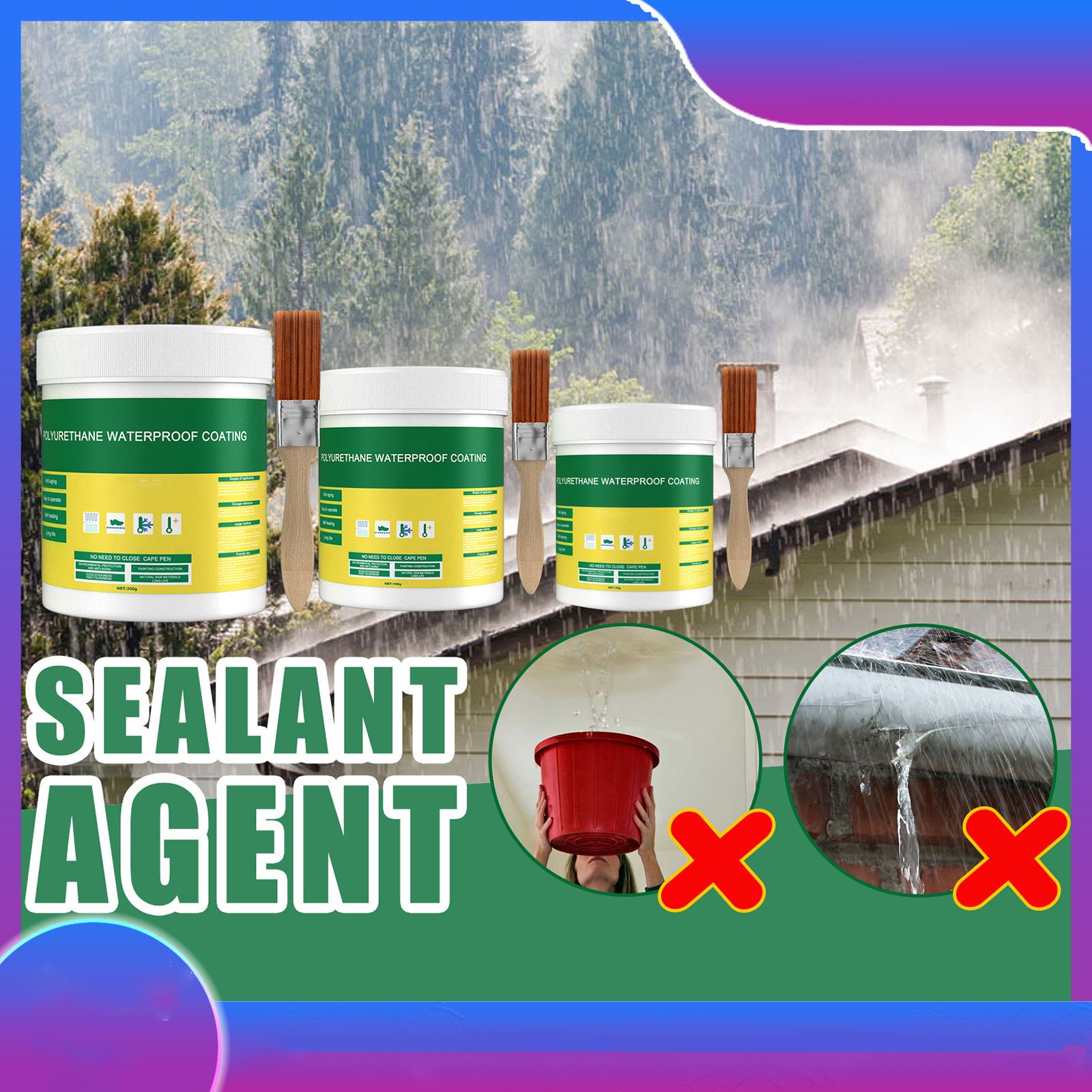 Home Bathroom Repair - 30/100/300g rivestimento impermeabile colla poliuretanica sigillante