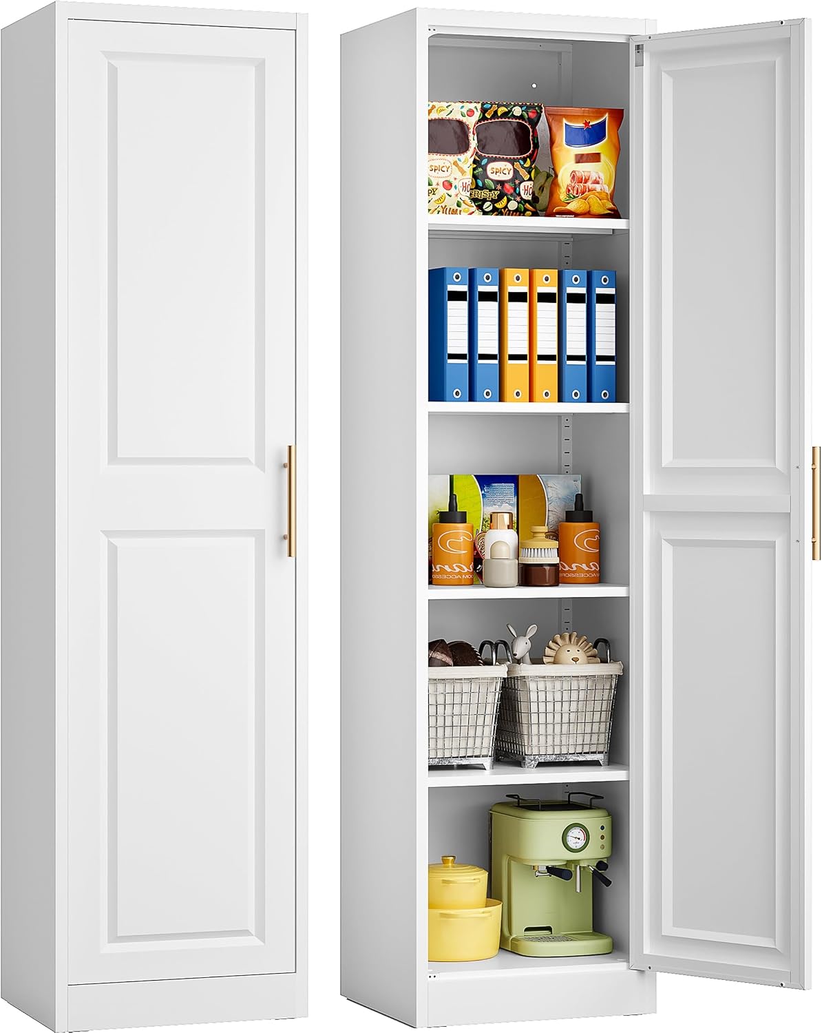 Home Goods Bathroom Cabinets - Armadio stretto alto con una porta