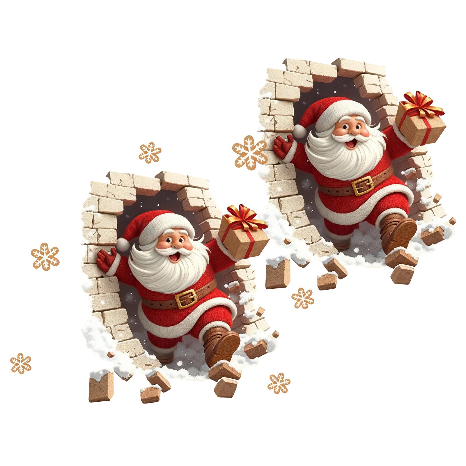 Home Bathroom Break - Adesivi murali Natale Babbo Natale Breaking