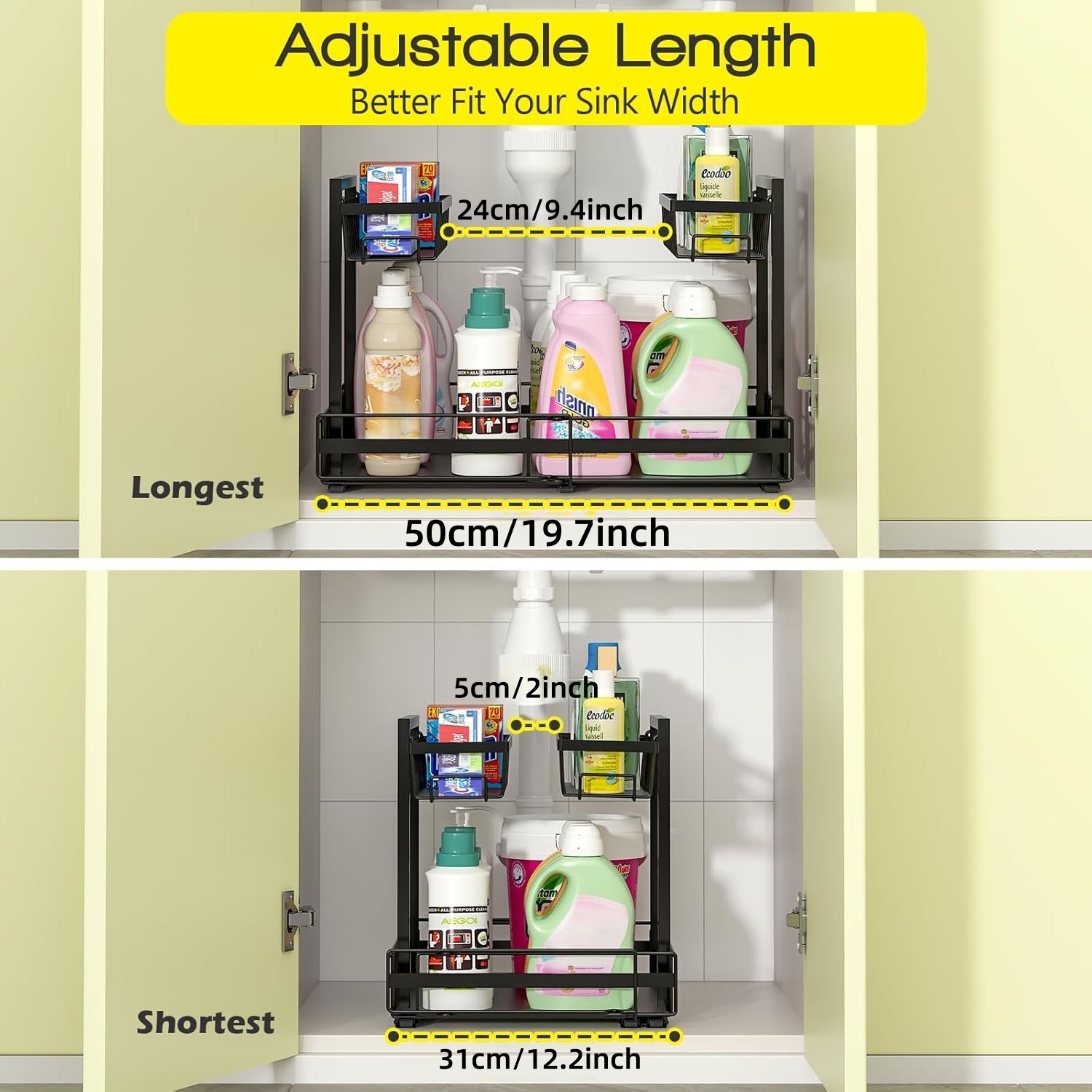 Organizzatore Espandibile a 2  - Home Goods Bathroom Cabinets recensione e prezzo