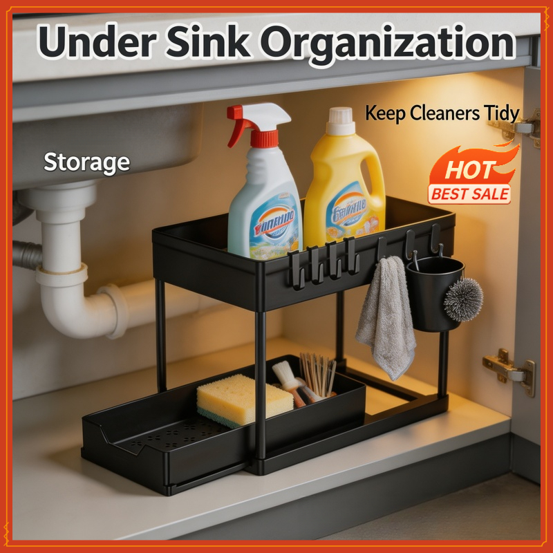 Organizzatore a 2 livelli per  - Home Goods Bathroom Cabinets recensione e prezzo