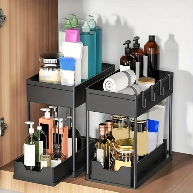 Organizzatore scorrevole a 2 l - Home Goods Bathroom Cabinets recensione e prezzo