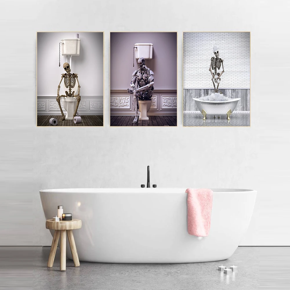 Stampa poster scheletro in vas - Home Bathroom Tub recensione e prezzo