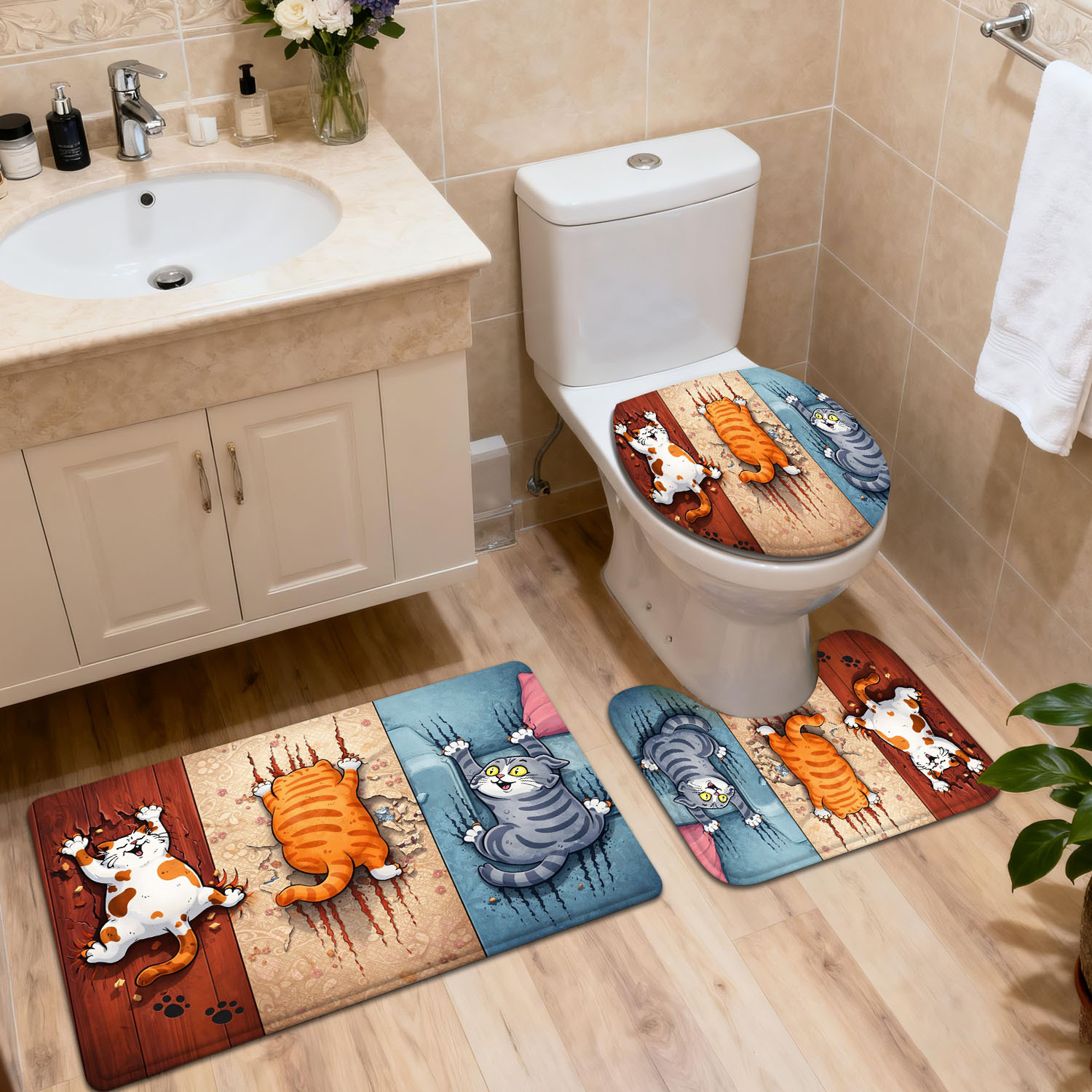 Set di 3 Tappetini da Bagno Di - Home Bathroom Break recensione e prezzo