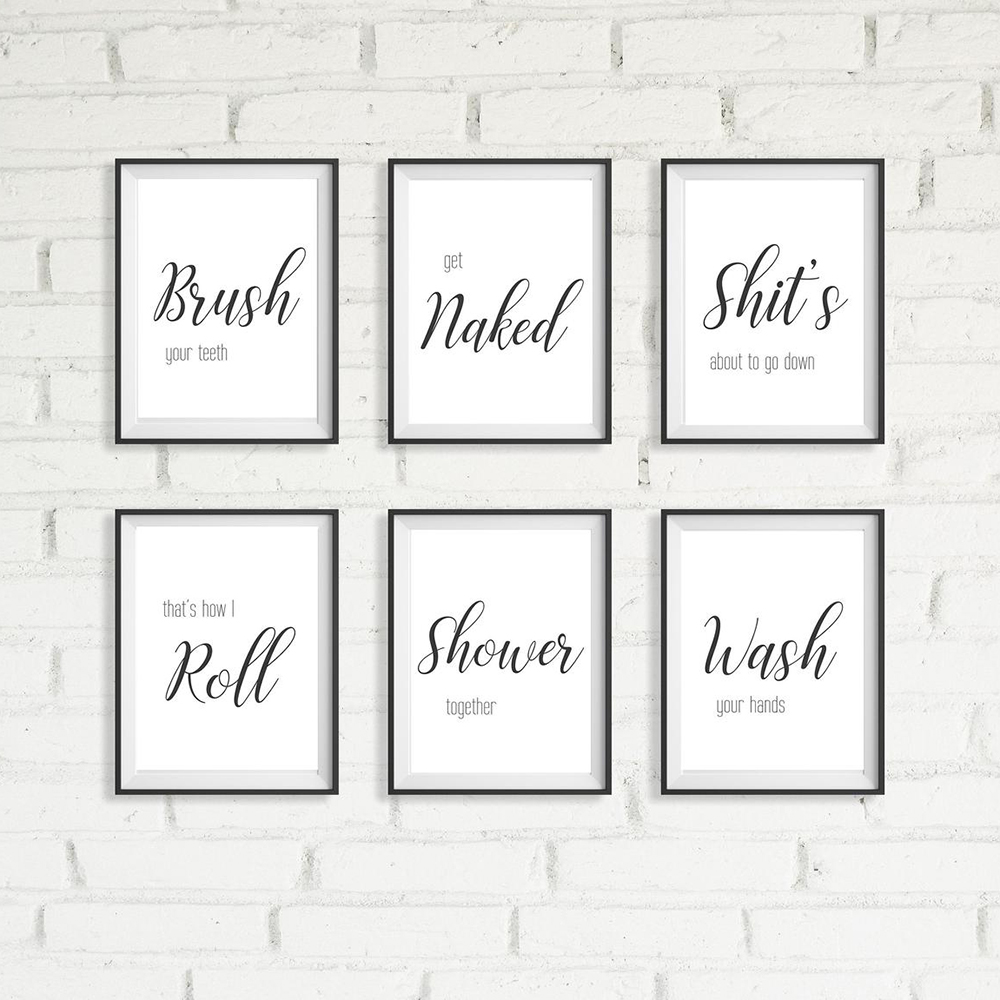 Wall Art Canvas Painting Diver - Home Bathroom Rules recensione e prezzo