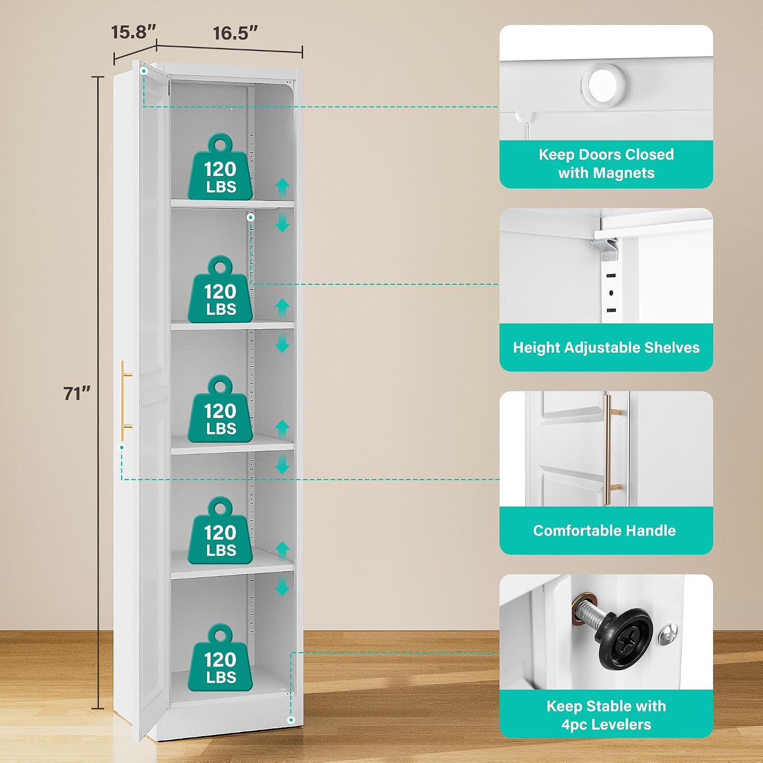 Armadio stretto alto con una p - Home Goods Bathroom Cabinets recensione e prezzo